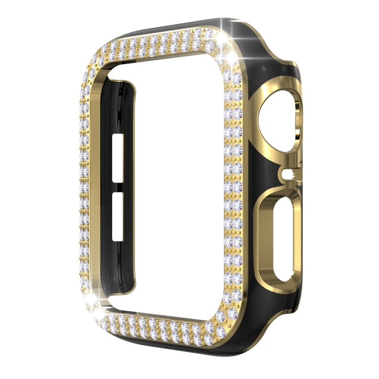 Double-Row Diamond Two-color Electroplating PC Watch Case For Apple Watch Series, Series 1