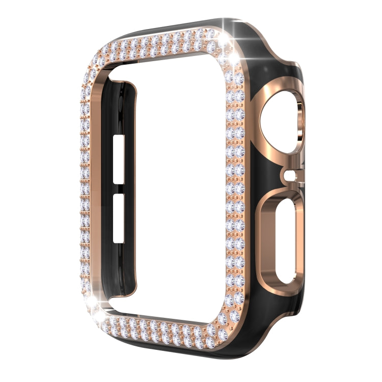 Double-Row Diamond Two-color Electroplating PC Watch Case For Apple Watch Series, Series 1