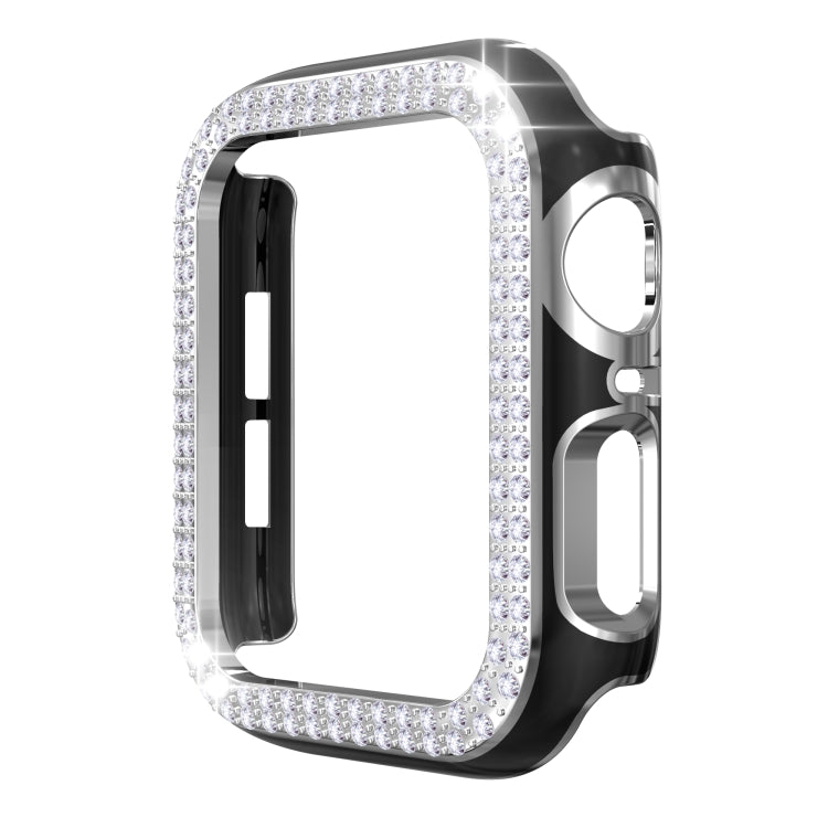 Double-Row Diamond Two-color Electroplating PC Watch Case For Apple Watch Series, Series 1