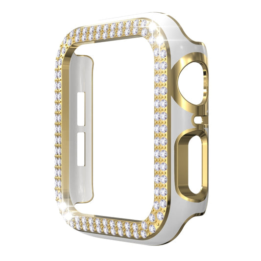 Double-Row Diamond Two-color Electroplating PC Watch Case For Apple Watch Series, Series 2