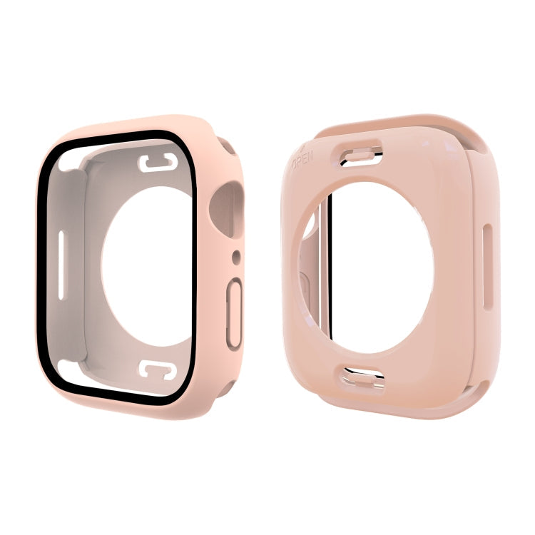 PC + Tempered Glass Film Waterproof Watch Case with Lower Cover For Apple Watch Series