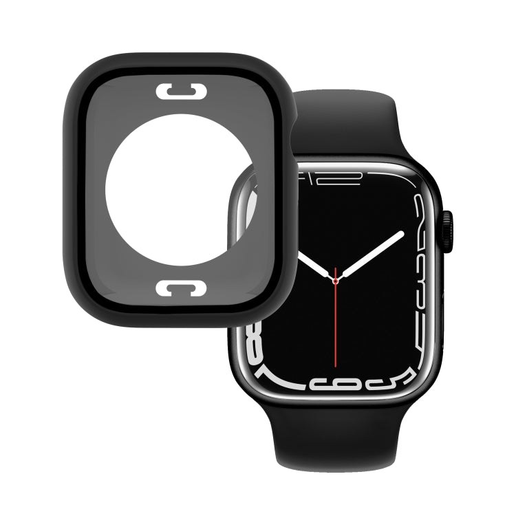 PC + Tempered Glass Film Waterproof Watch Case with Lower Cover For Apple Watch Series