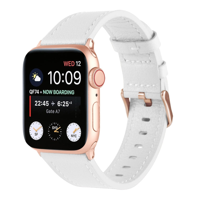 Small Waist Genuine Leather Watchband For Apple Watch Series