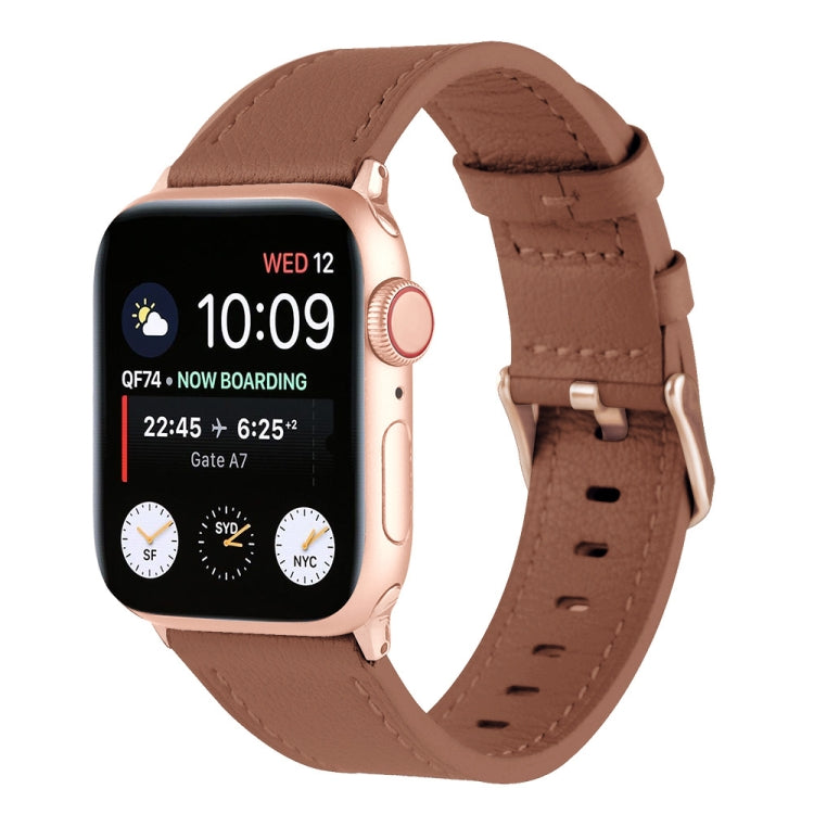 Small Waist Genuine Leather Watchband For Apple Watch Series