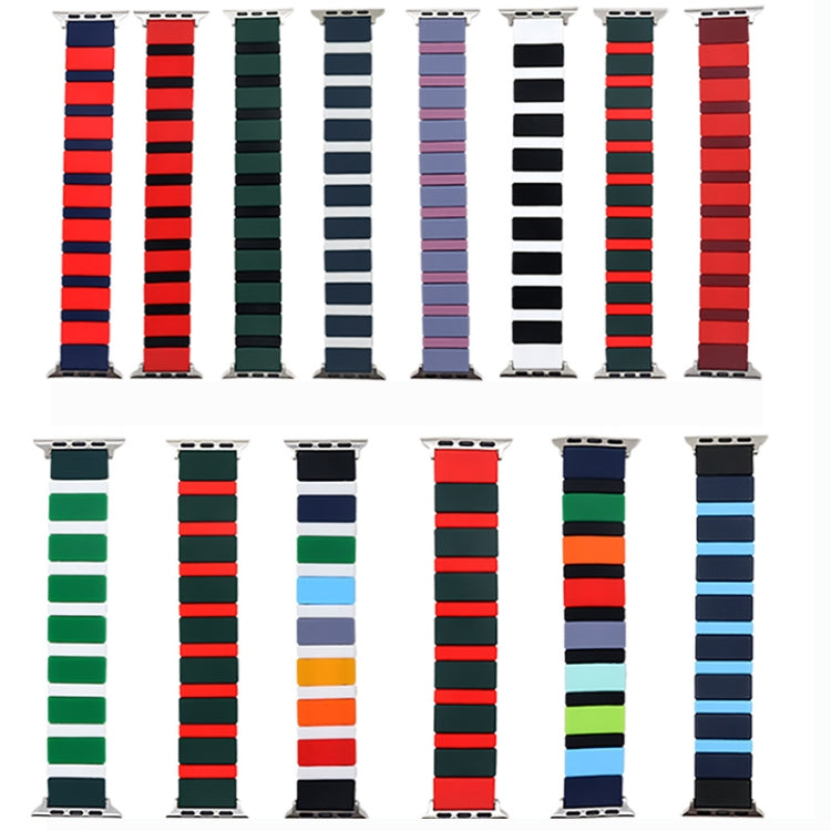 Silicone Splicing Watchband For Apple Watch Series