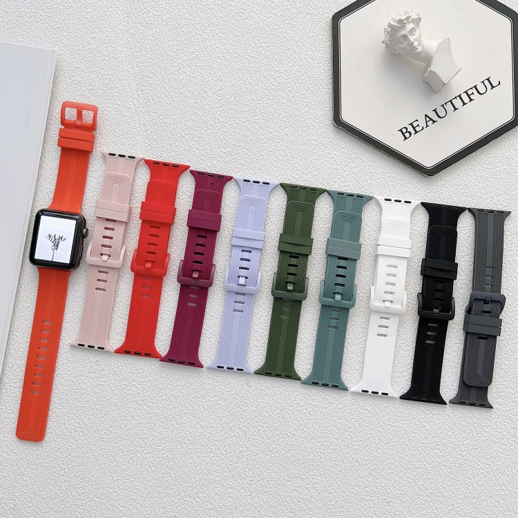 Thread Silicone Watchband For Apple Watch Series