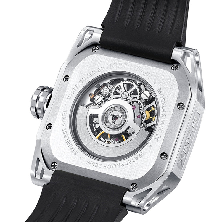 NORTH EDGE Space X Hollow Through The Bottom Automatic Mechanical Luminous Watch For Men