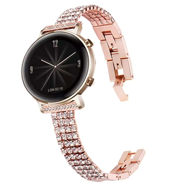 Universal Four-Row Diamond Metal Watch Band