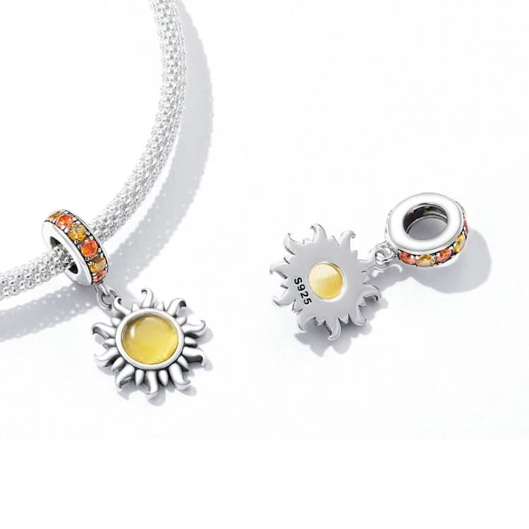 S925 Sterling Silver Little Sun Pendant DIY Bracelet Necklace Accessories