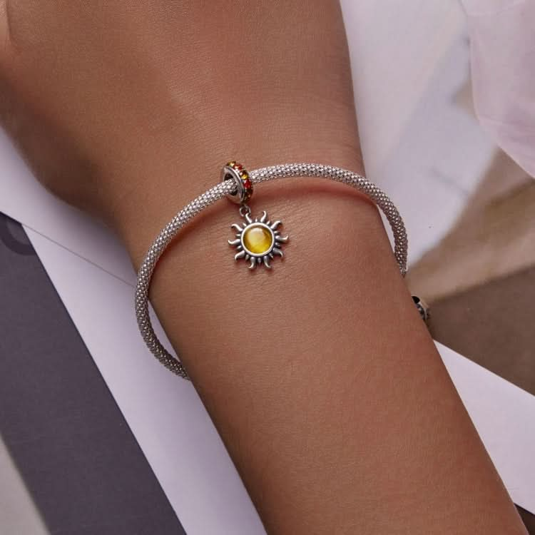 S925 Sterling Silver Little Sun Pendant DIY Bracelet Necklace Accessories