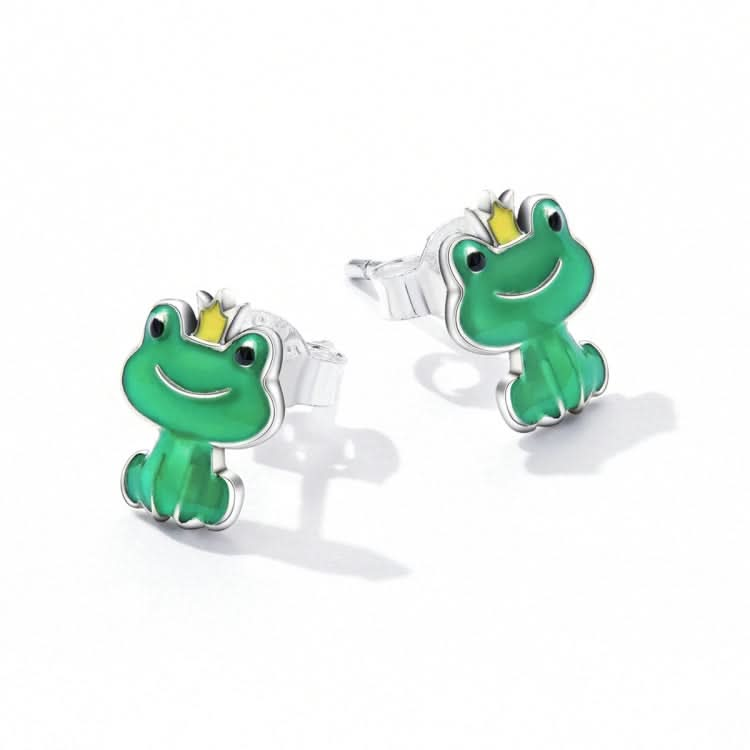 S925 Sterling Silver Little Frog Ear Stud Women Earrings Reluova