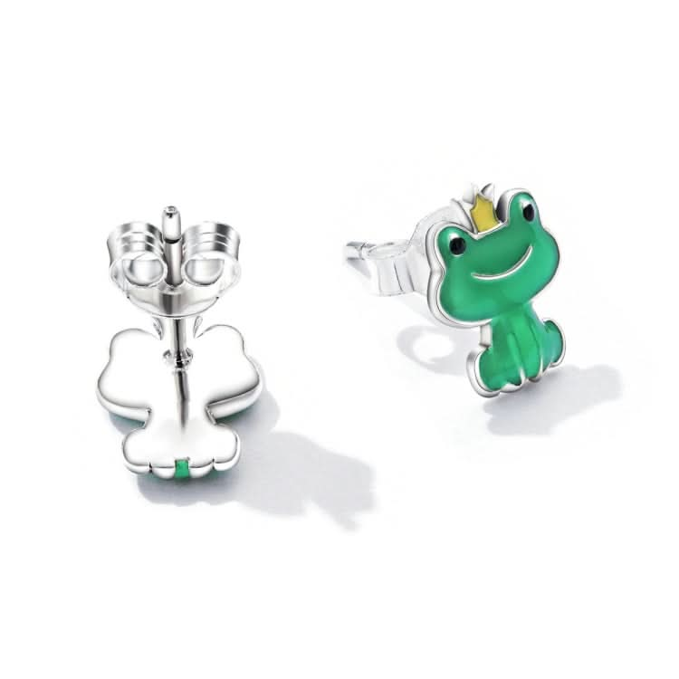 S925 Sterling Silver Little Frog Ear Stud Women Earrings Reluova