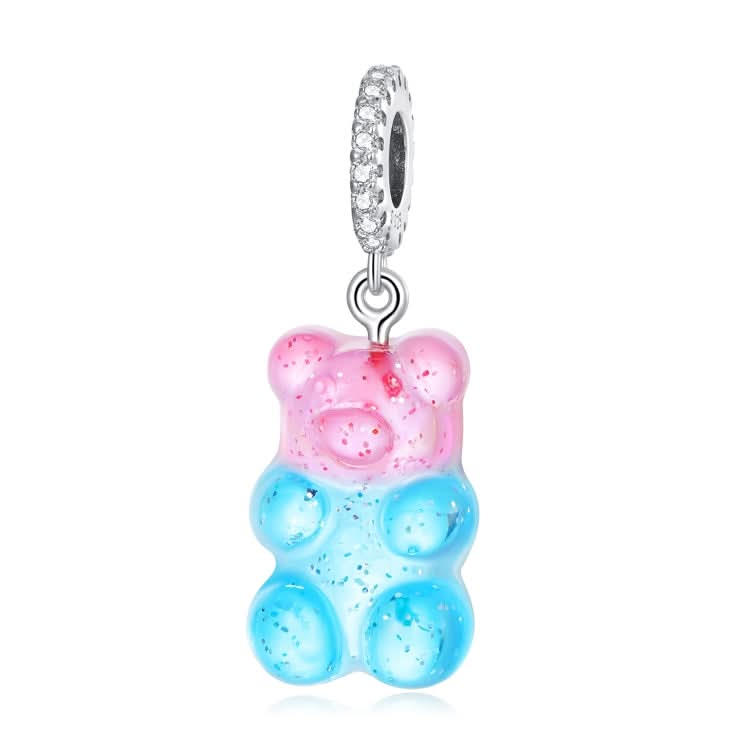 S925 Sterling Silver Candy Bear Pendant DIY Bracelet Necklace Accessories