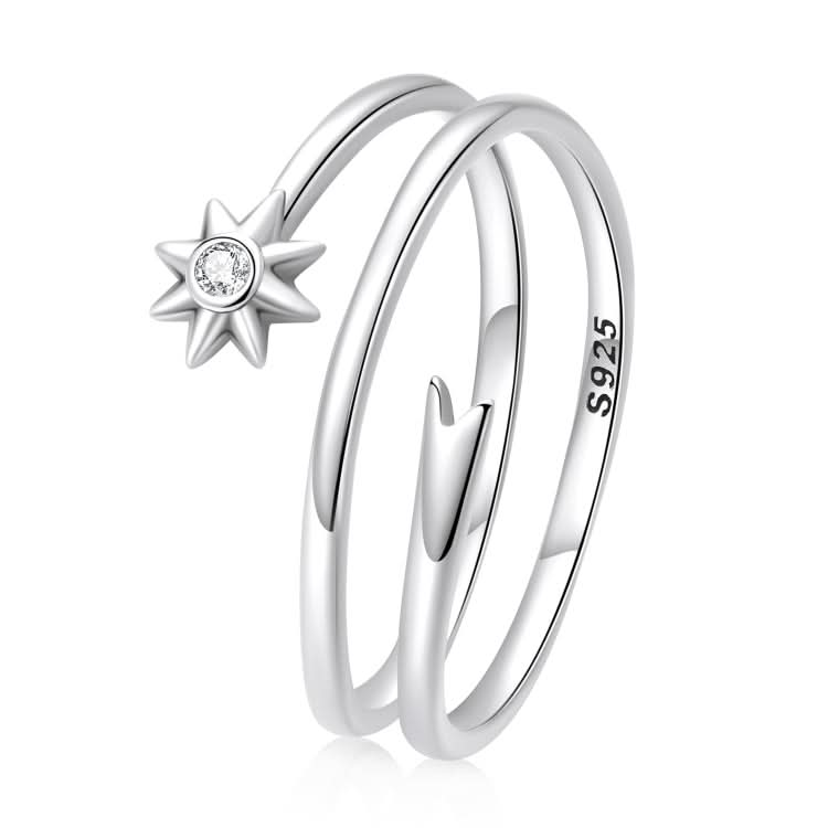 S925 Sterling Silver Wishing Meteor Women Open Ring Reluova