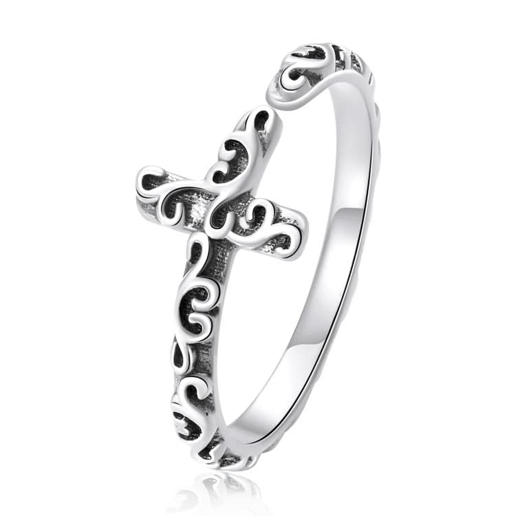 S925 Sterling Silver Retro Cross Women Ring Reluova