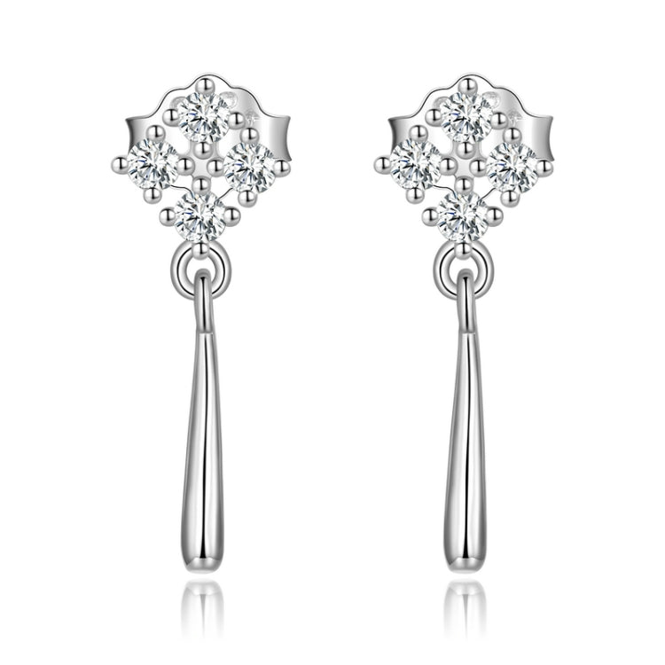 S925 Sterling Silver Bright Ear Stud Women Earrings My Store