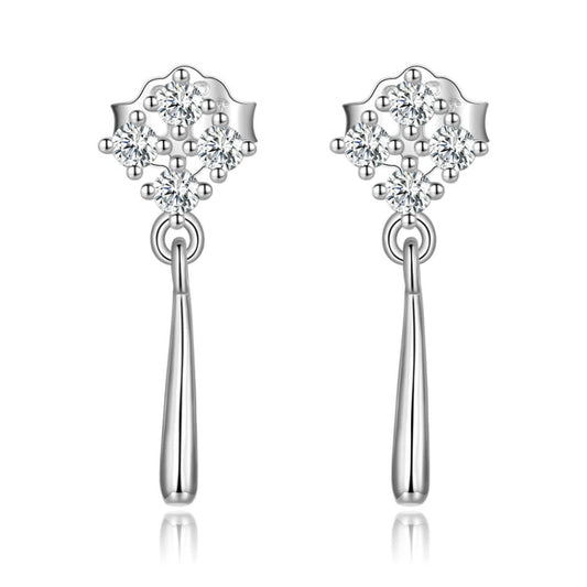 S925 Sterling Silver Bright Ear Stud Women Earrings My Store