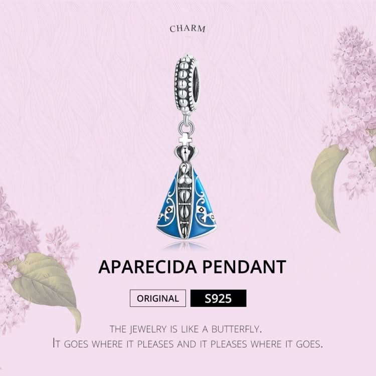 S925 Sterling Silver Virgin Of Aparecida Pendant DIY Bracelet Necklace Accessories