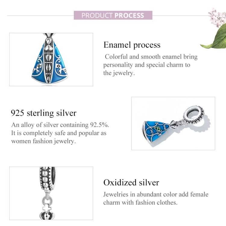 S925 Sterling Silver Virgin Of Aparecida Pendant DIY Bracelet Necklace Accessories Reluova