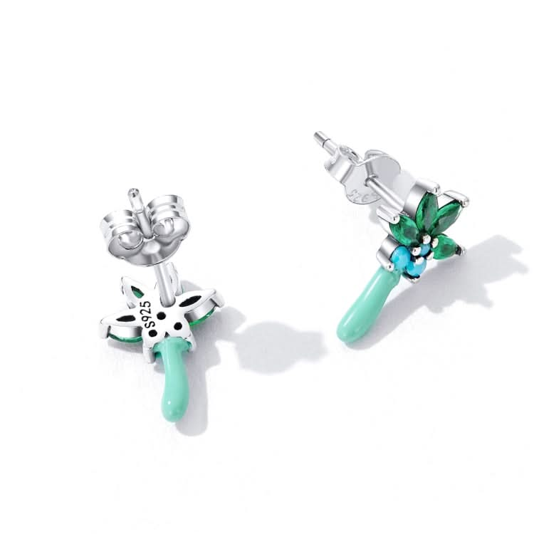 S925 Sterling Silver Coconut Tree Ear Stud Women Earrings Reluova