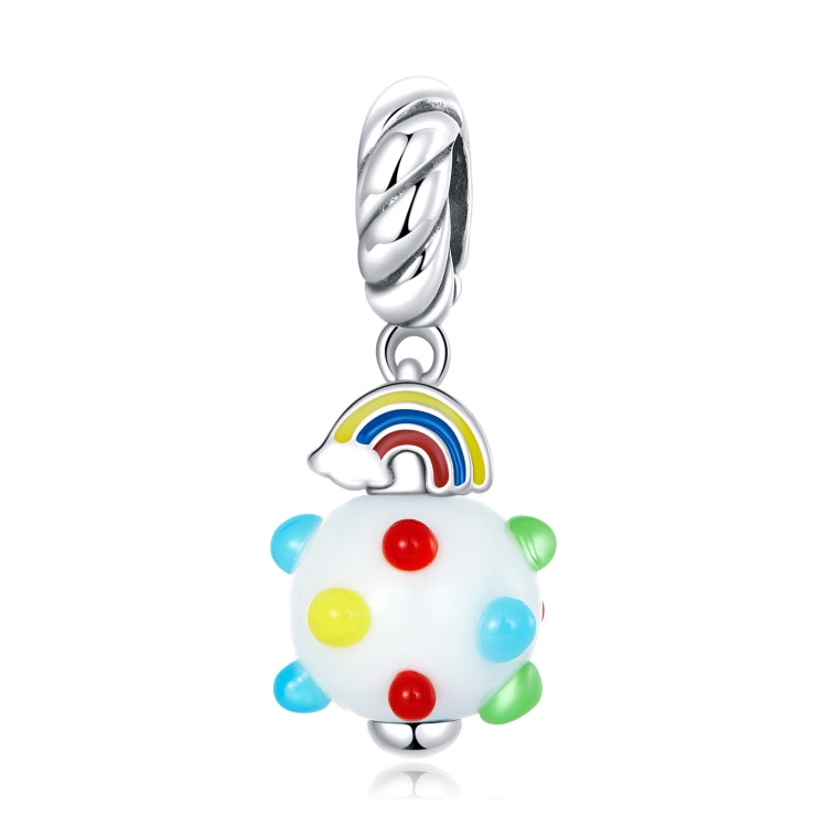 S925 Sterling Silver Silver Rainbow Glaze Pendant DIY Bracelet Necklace Accessories Reluova