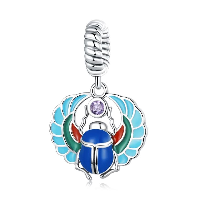 S925 Sterling Silver Silver Scarab Pendant DIY Bracelet Necklace Accessories