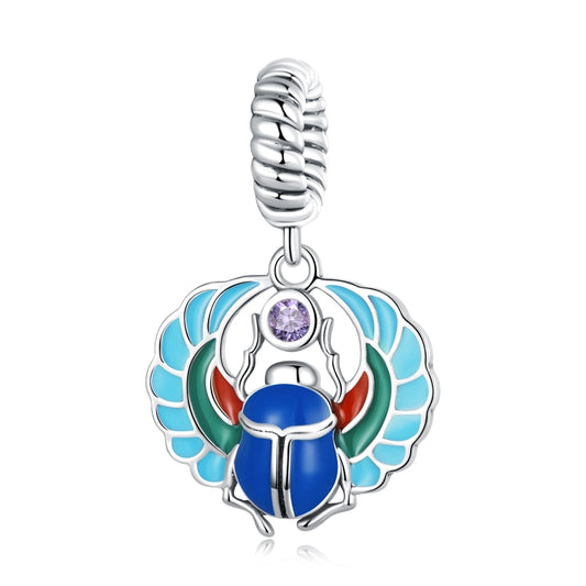 S925 Sterling Silver Silver Scarab Pendant DIY Bracelet Necklace Accessories