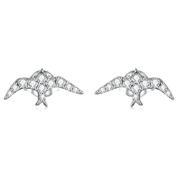 S925 Sterling Silver Mini Swallow Ear Stud Women Earrings Reluova