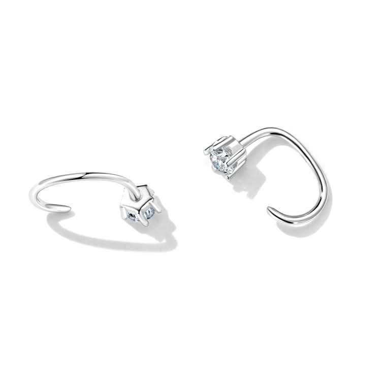 S925 Sterling Silver Sparkling Ear Hook Women Earrings Reluova