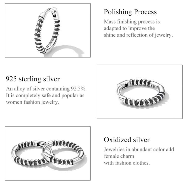 S925 Sterling Silver Thread Ear Buckle Women Earrings Reluova