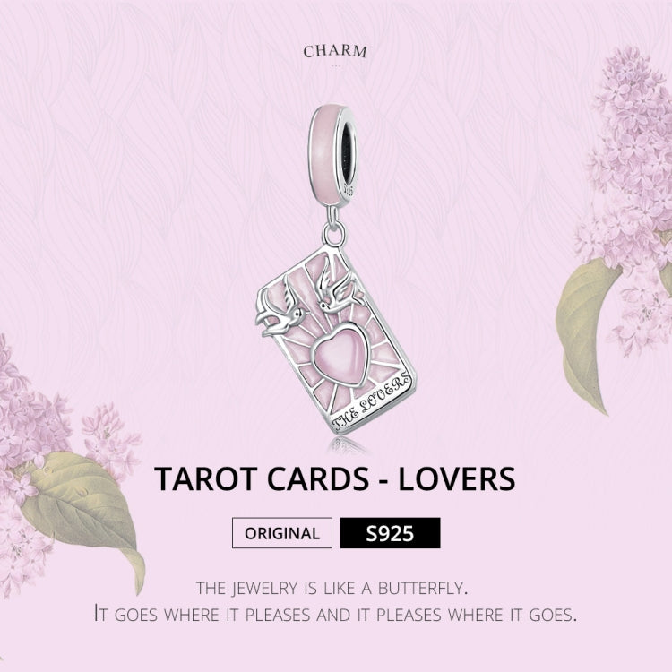 S925 Sterling Silver Tarot Lover Pendant DIY Bracelet Necklace Accessories