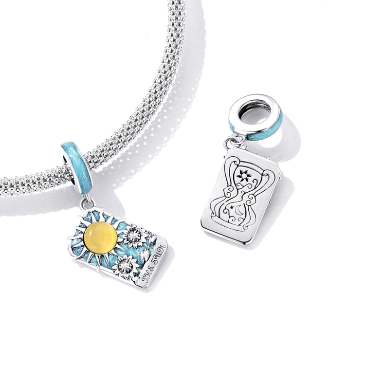 S925 Sterling Silver Tarot Sun Pendant DIY Bracelet Necklace Accessories