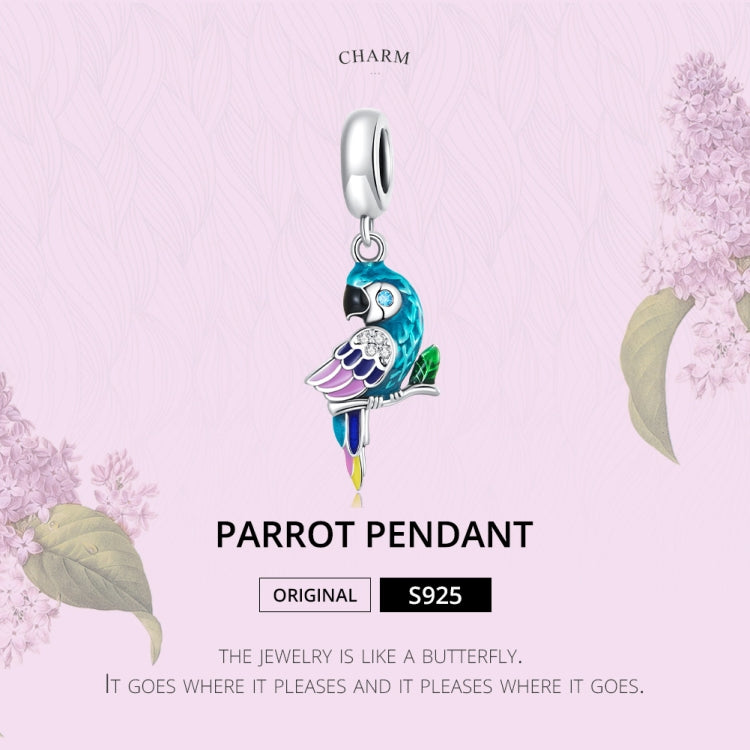 S925 Sterling Silver Parrot Pendant DIY Bracelet Necklace Accessories