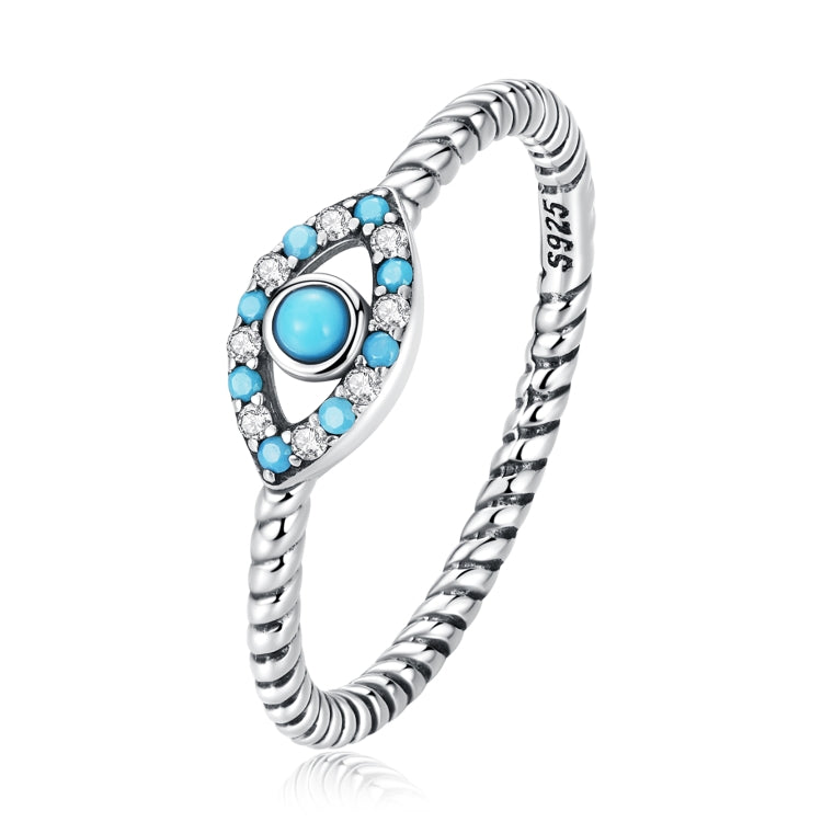 S925 Sterling Silver Turquoise Devil Eye Women Ring My Store