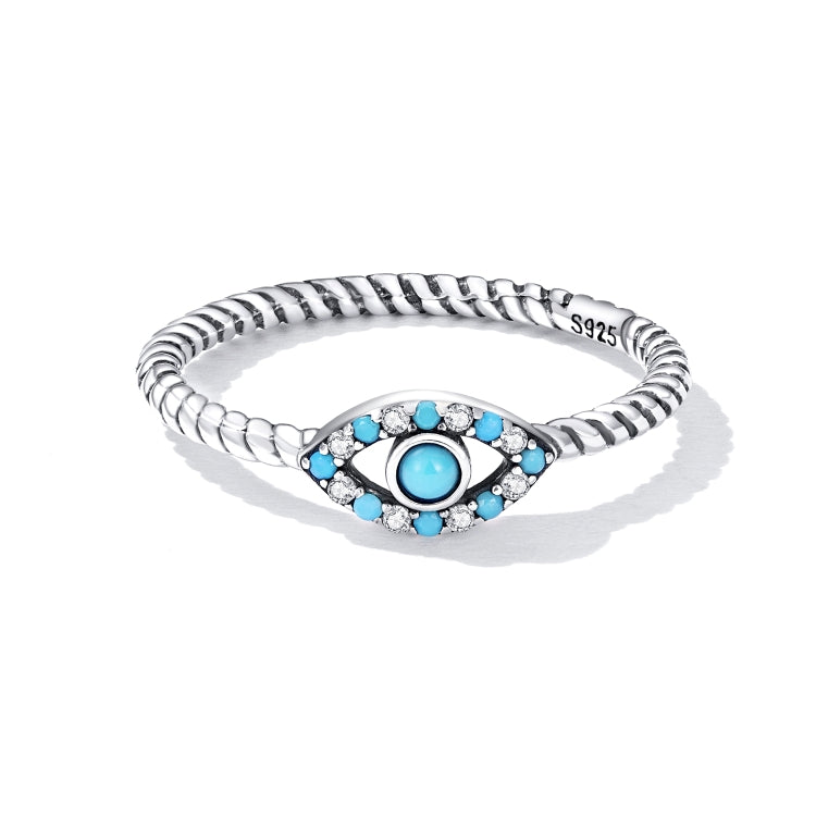 S925 Sterling Silver Turquoise Devil Eye Women Ring My Store