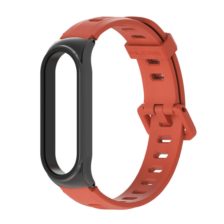 For Xiaomi Mi Band 6 / 5 / 4 / 3 Mijobs Flat Hole Silicone Watch Band