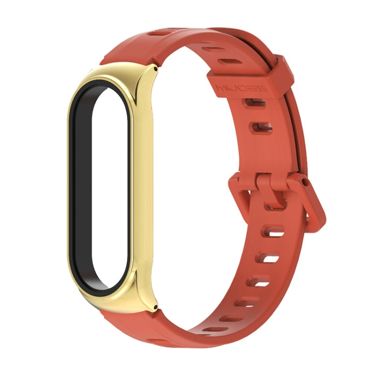 For Xiaomi Mi Band 6 / 5 / 4 / 3 Mijobs Flat Hole Silicone Watch Band