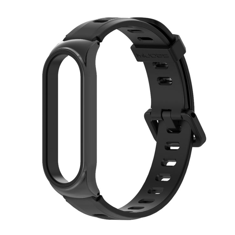 For Xiaomi Mi Band 6 / 5 / 4 / 3 Mijobs Flat Hole Silicone Watch Band