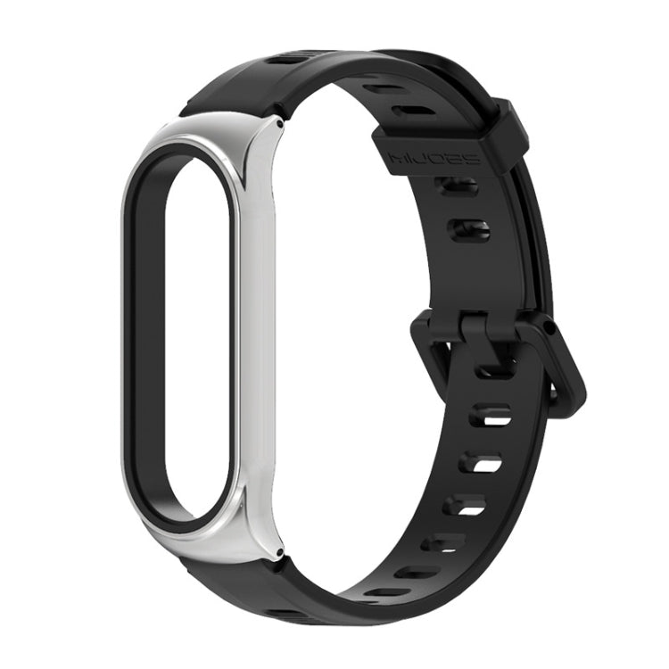 For Xiaomi Mi Band 6 / 5 / 4 / 3 Mijobs Flat Hole Silicone Watch Band