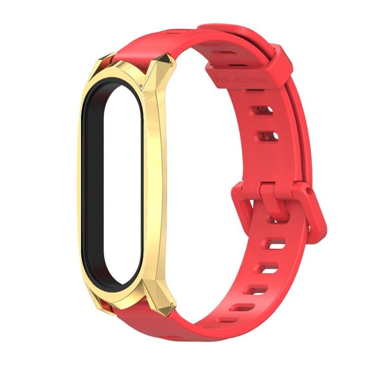 For Xiaomi Mi Band 6 / 5 / 4 / 3 Mijobs Flat Hole Silicone Watch Band