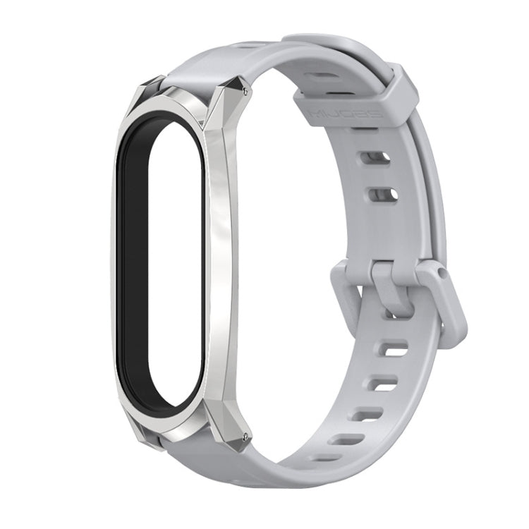 For Xiaomi Mi Band 6 / 5 / 4 / 3 Mijobs Flat Hole Silicone Watch Band