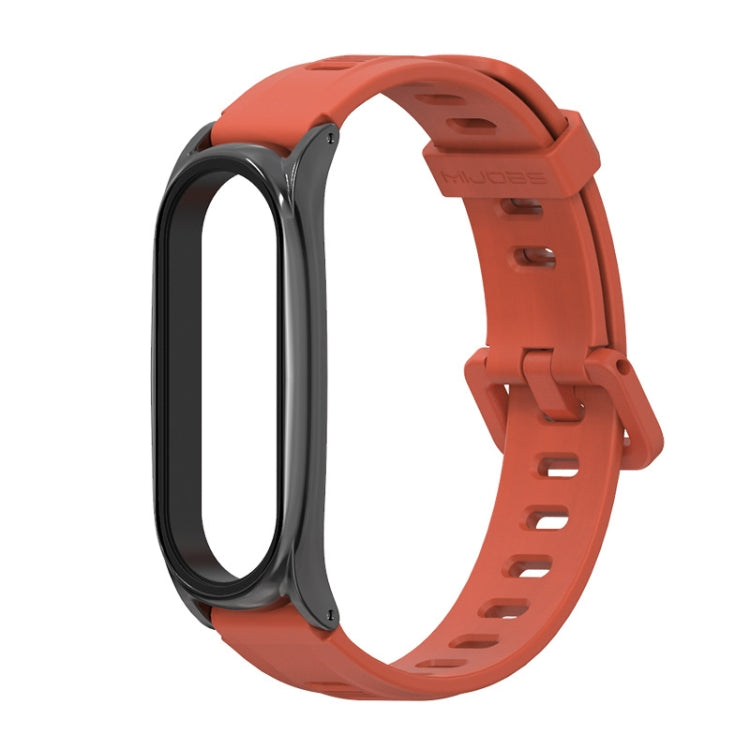 For Xiaomi Mi Band 6 / 5 / 4 / 3 Mijobs Flat Hole Silicone Watch Band