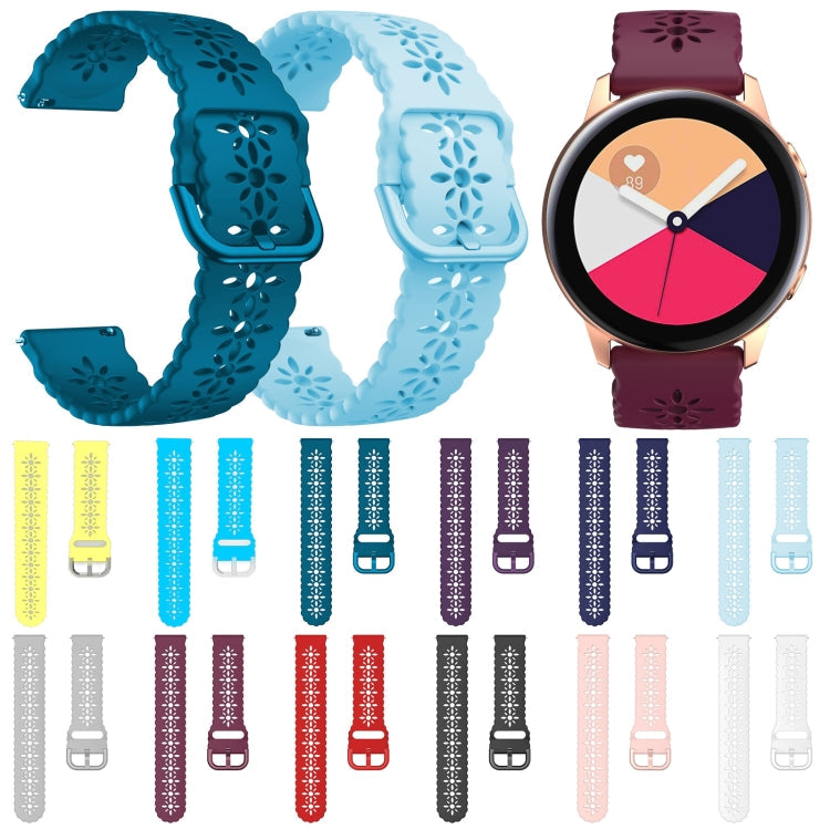 Plum Blossom Hollowed Silicone Watch Band