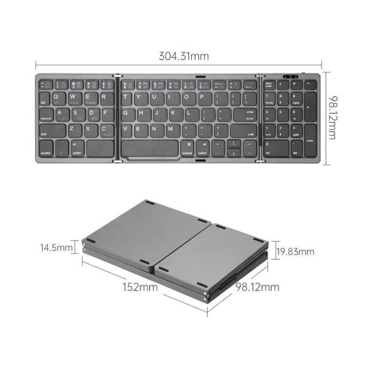 B089 Bluetooth Foldable Keyboard with Numeric My Store