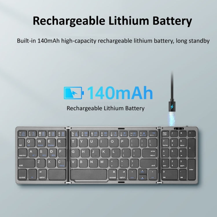 B089T Foldable Bluetooth Keyboard Rechargeable with Touchpad My Store