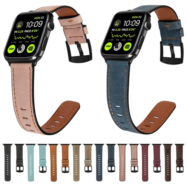 Retro Leather Watch Band For Apple Watch Series