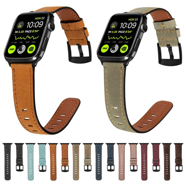 Retro Leather Watch Band For Apple Watch Series