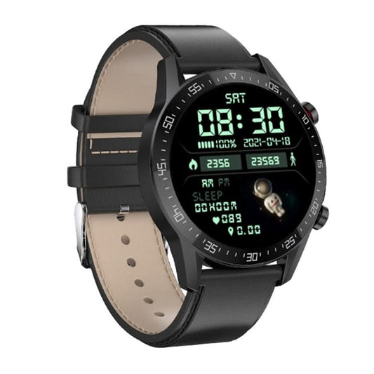 SK7Plus 1.28 inch IPS Screen Leather Strap Smart Watch, Support Bluetooth Call/Sleep Monitoring