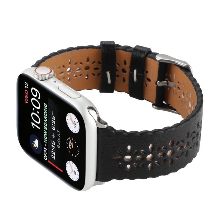 Hollow Genuine Leather Watch Band For Apple Watch Series