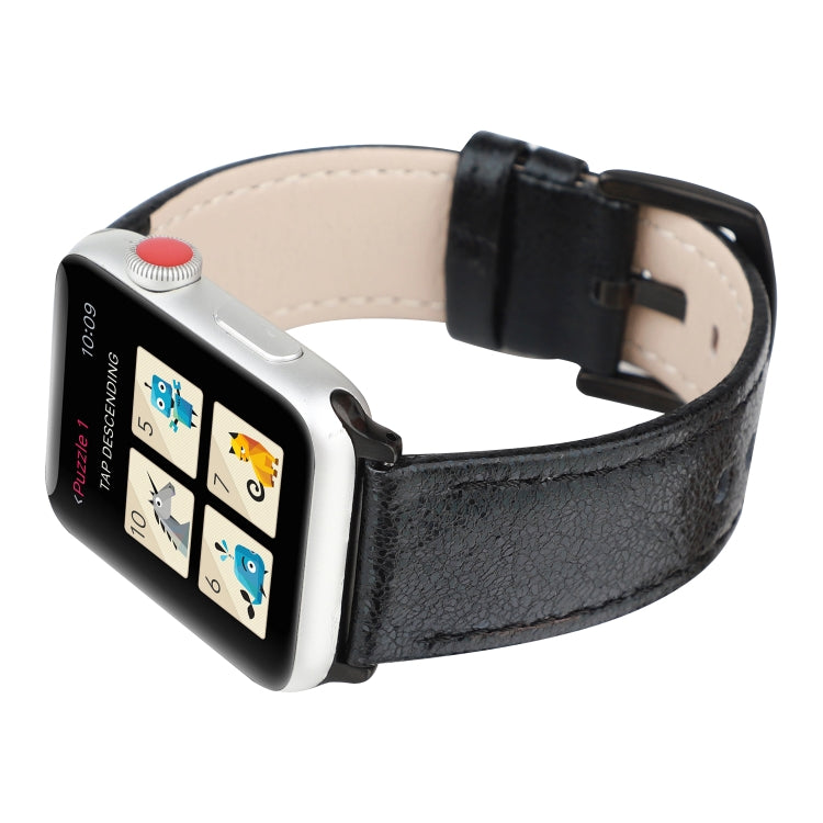 Glitter Genuine Leather Watch Band For Apple Watch Series